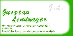 gusztav lindmayer business card